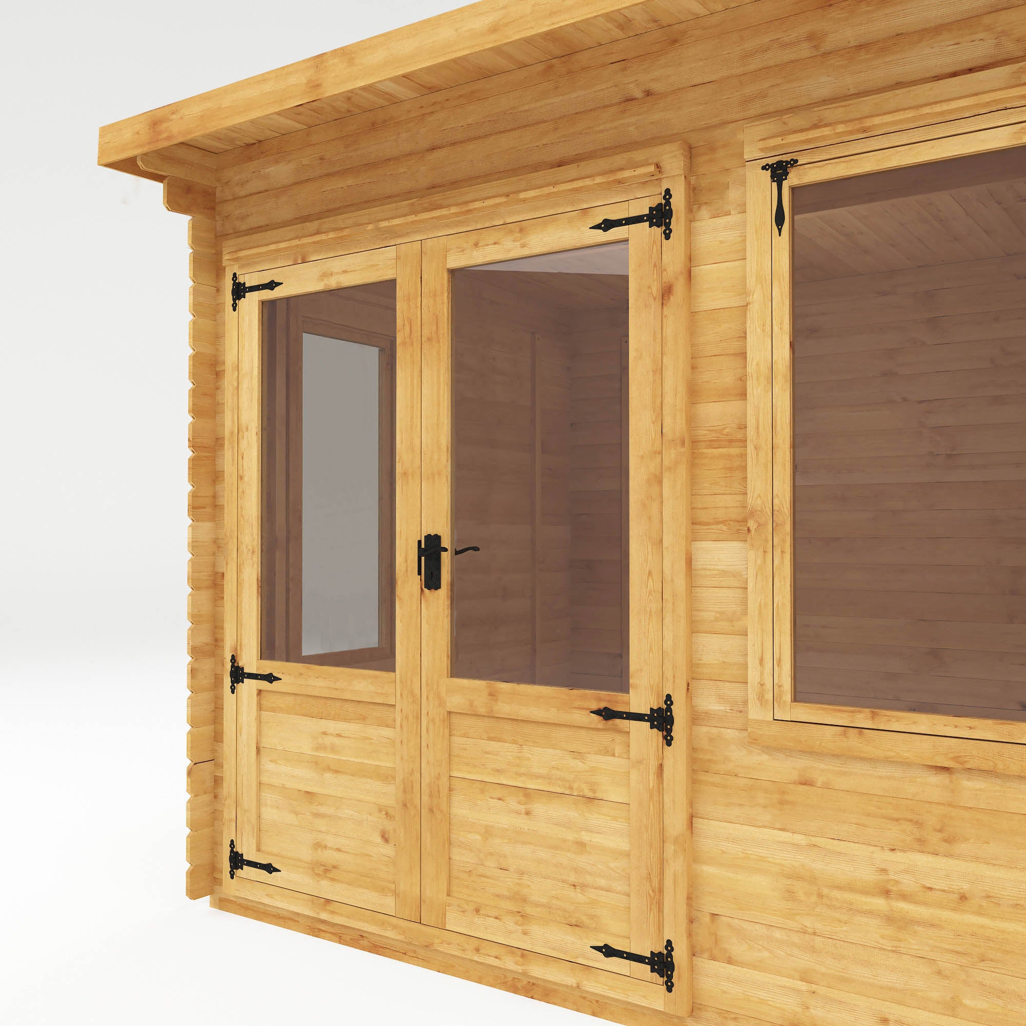 Mercia 19mm Pent Log Cabin (10x10) (3m x 3m) (SI-006-001-0038 EAN 5029442014630)