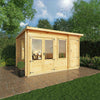 Mercia 19mm Pent Log Cabin With Side Shed (13x10) (4.1m x 3m) (SI-006-001-0039 EAN 5029442014647)