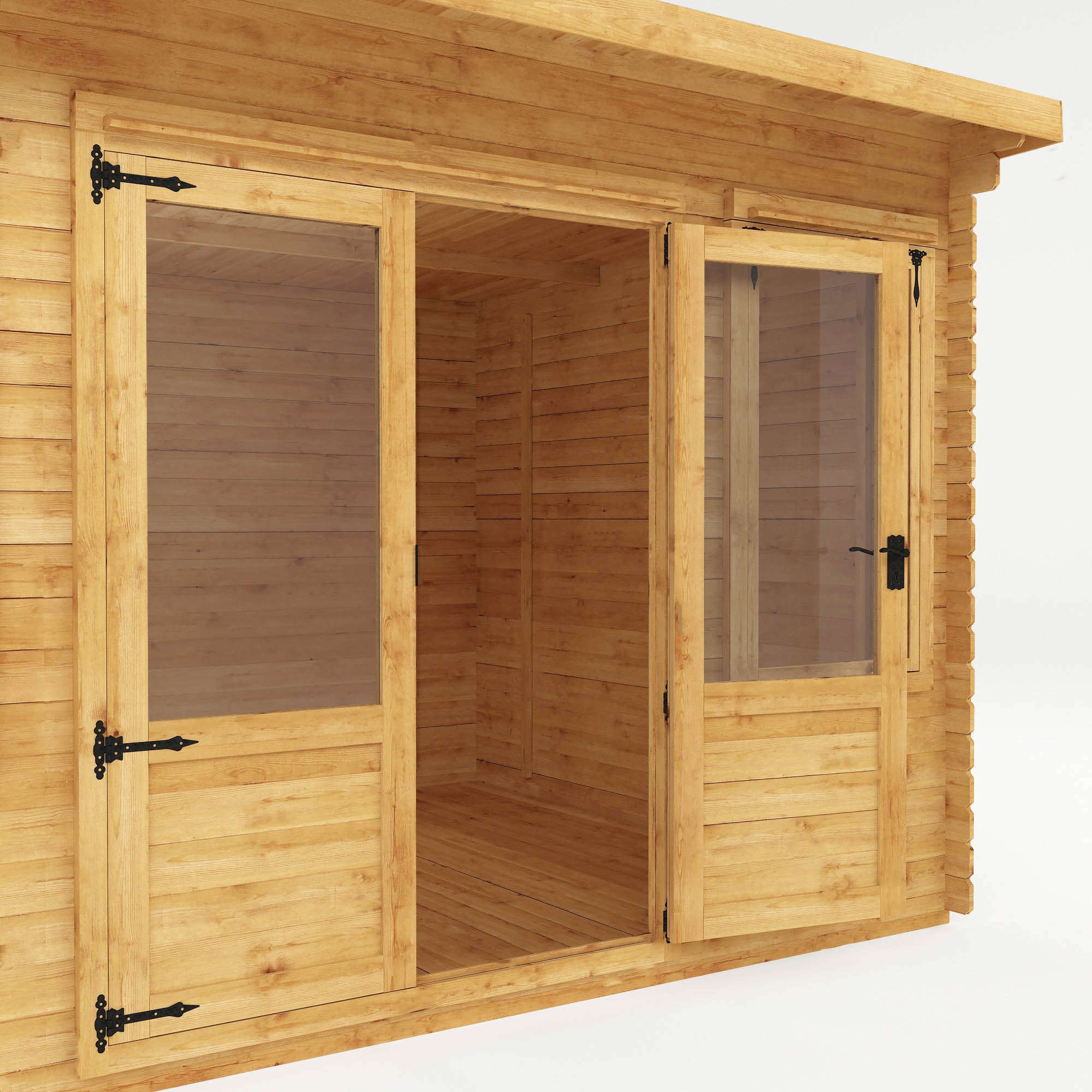 Mercia 19mm Pent Log Cabin (10x10) (3m x 3m) (SI-006-001-0038 EAN 5029442014630)