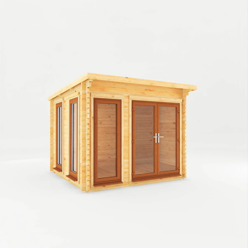 Mercia 44mm Studio Pent Log Cabin (10x10) (3m x 3m) (SI-006-042-0001 EAN 5029442018829)