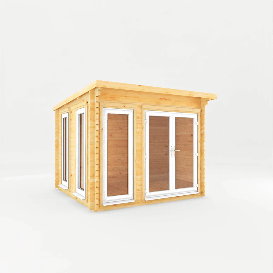 Mercia 44mm Studio Pent Log Cabin (10x10) (3m x 3m) (SI-006-041-0001 EAN 5029442018812)