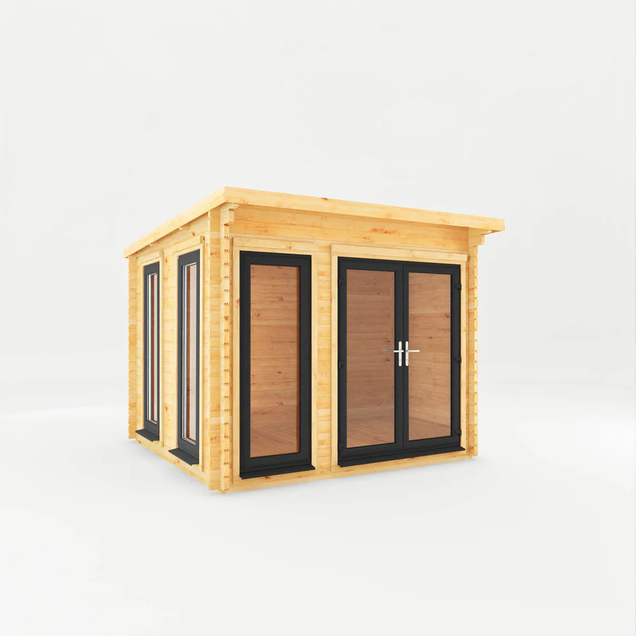 Mercia 44mm Studio Pent Log Cabin (10x10) (3m x 3m) (SI-006-040-0001 EAN 5029442018836)