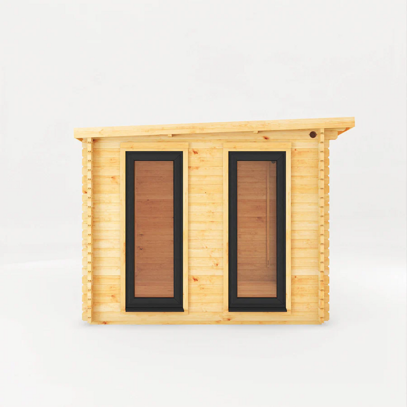 Mercia 44mm Studio Pent Log Cabin With Side Shed (13x10) (4.1m x 3m) (SI-006-040-0003 EAN 5029442018904)