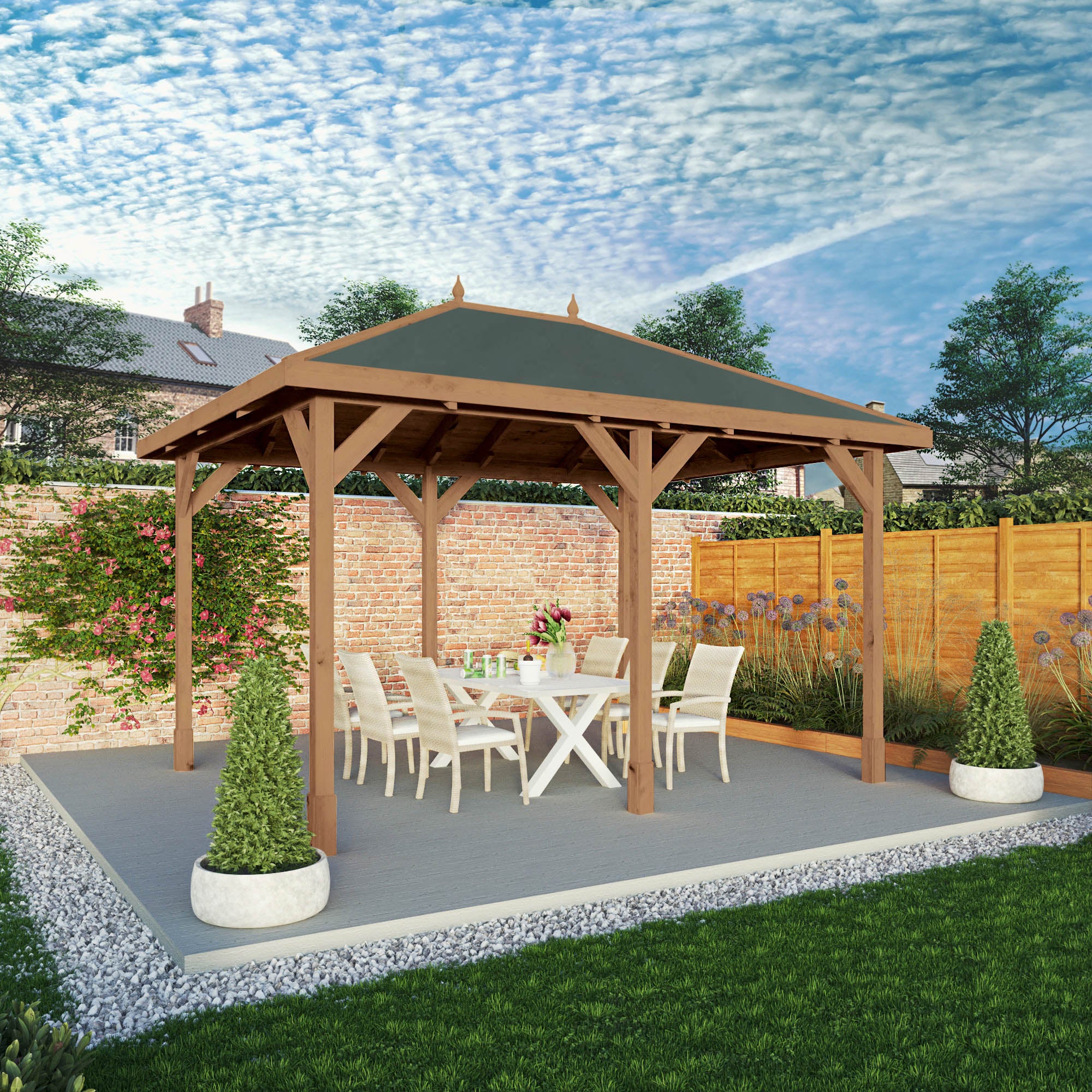 Mercia Carlton Pressure Treated Gazebo (3m x 4m) (SI-012-002-0005 - EAN 5029442014944)