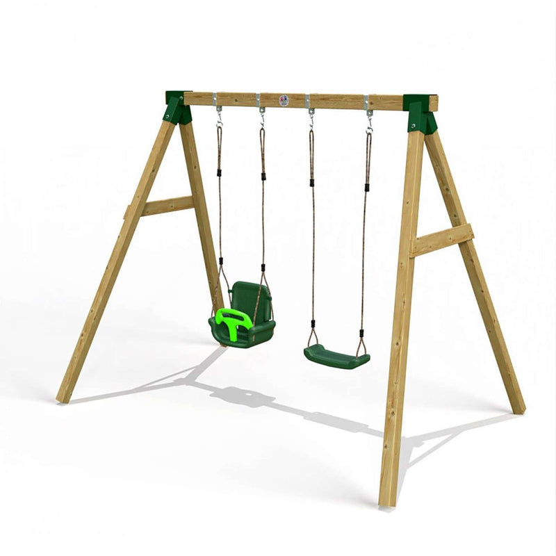 Little Rascals Double Swing Set with 3 in 1 Baby Seat & Swing Seat