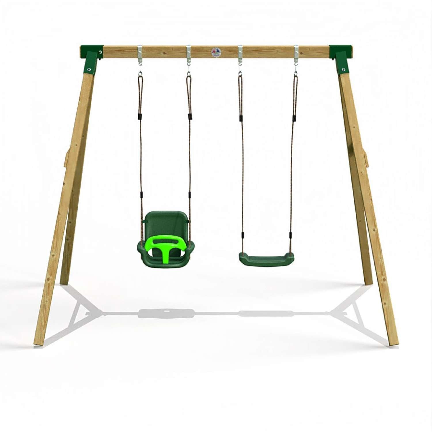 Little Rascals Double Swing Set with 3 in 1 Baby Seat & Swing Seat