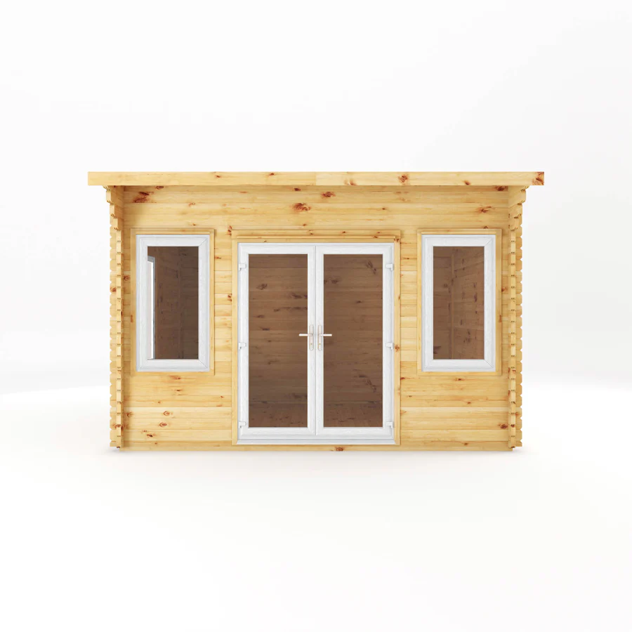 Mercia 44mm Curved Roof Log Cabin (13x10) (4m x 3m) (SI-006-041-0024 EAN 5029442019826)