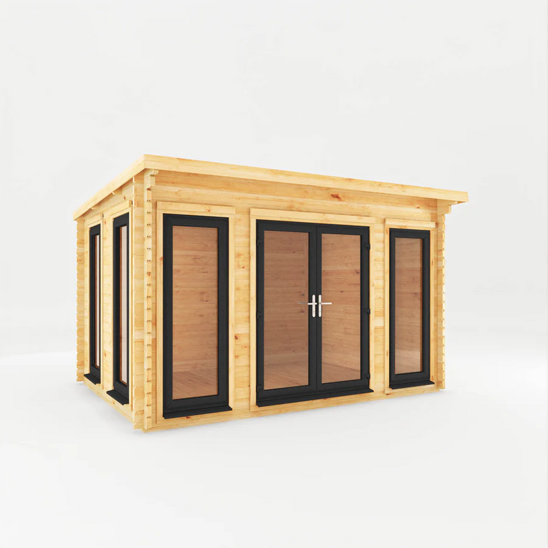 Mercia 44mm Studio Pent Log Cabin (13x10) (4m x 3m) (SI-006-040-0002 EAN 5029442018867)