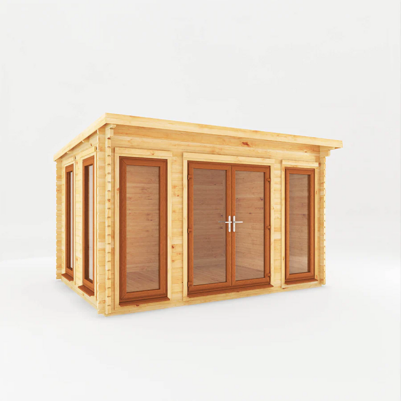 Mercia 44mm Studio Pent Log Cabin (13x10) (4m x 3m) (SI-006-042-0002 EAN 5029442018850)