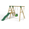 Little Rascals Single Swing Set with Slide, 3 in 1 Baby Seat & Climbing Rope
