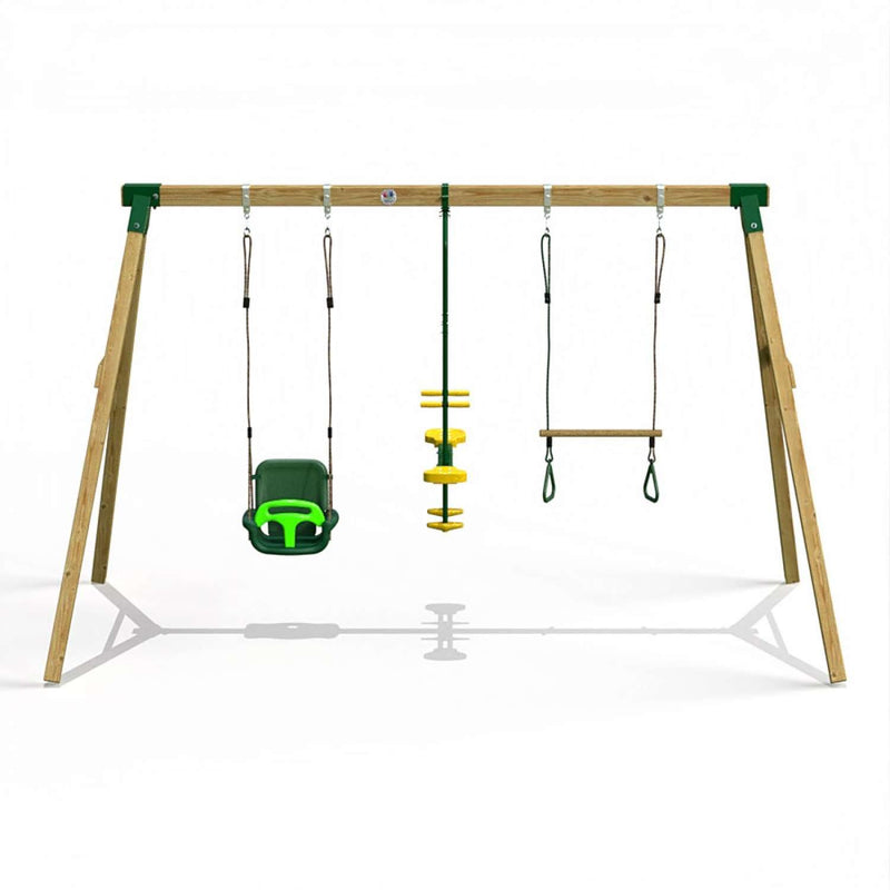 Little Rascals Triple Swing Set with 3 in 1 Baby Seat, Glider & Trapeze Bar