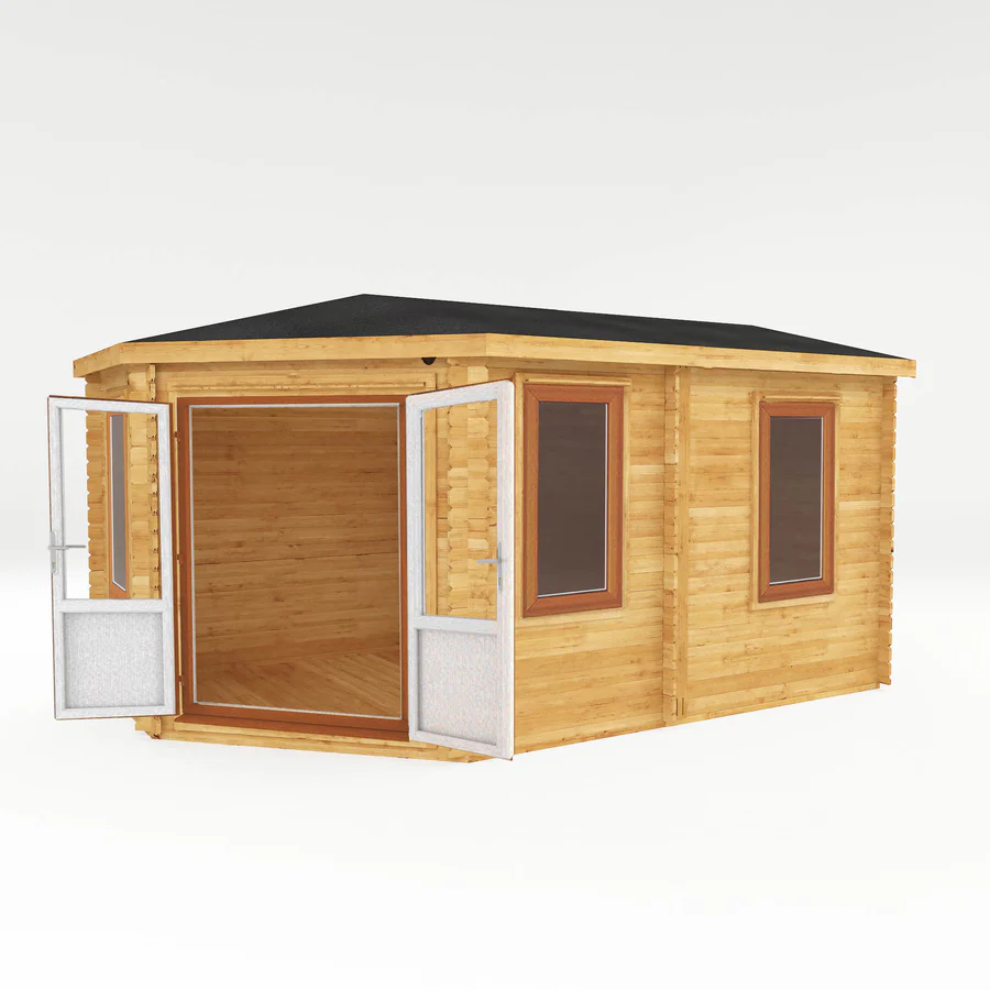 Mercia 44mm Corner Lodge Log Cabin (16x10) (5m x 3m) (SI-006-042-0023 EAN 5029442019321)