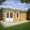 Mercia 44mm Corner Lodge Log Cabin With Side Shed (16x10) (5m x 3m) (SI-006-041-0030 EAN 5029442019284)
