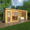 Mercia 44mm Studio Pent Log Cabin With Slatted Area (20x10) (6m x 3m) (SI-006-042-0007 EAN 5029442018997)