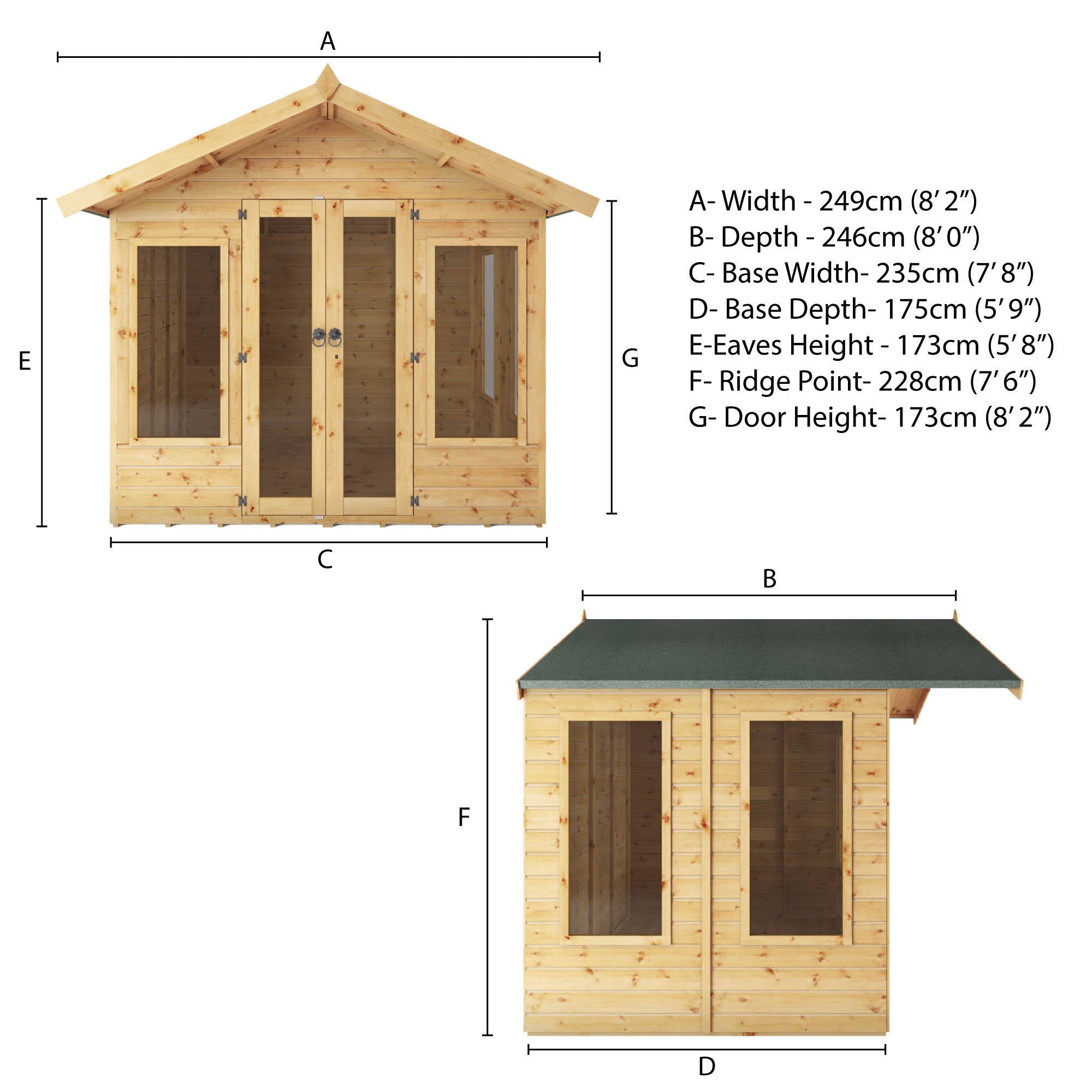 Mercia Premium Sussex Summerhouse (6x8) (SI-003-001-0084 - EAN 5029442006703)