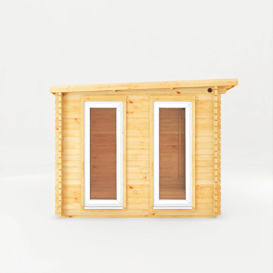 Mercia 44mm Studio Pent Log Cabin With Patio Area (23x10) (7m x 3m) (SI-006-041-0006 EAN 5029442019017)