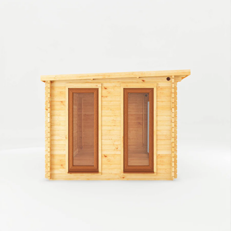 Mercia 44mm Studio Pent Log Cabin With Patio Area (23x10) (7m x 3m) (SI-006-042-0006 EAN 5029442019024)