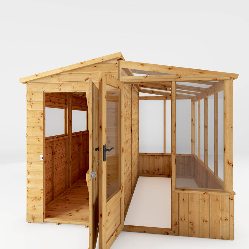 Mercia Premium Wooden Greenhouse Combi Shed (8x8) (SI-001-005-0001 - EAN 5029442075655)