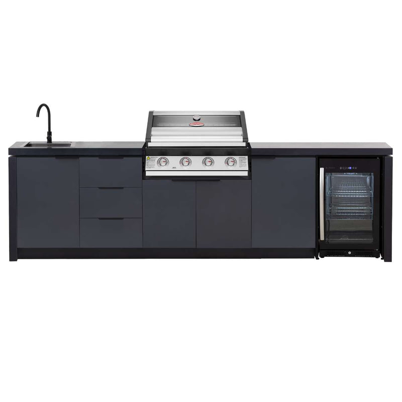 Cabinex Premium Outdoor Kitchen with BeefEater 1600S 4 Burner BBQ & Fridge (CABODK4P1640SAE)