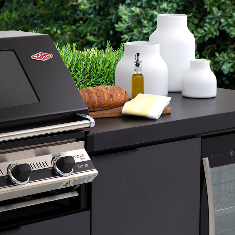 Cabinex Premium Outdoor Kitchen with BeefEater S3000E 4 Burner BBQ & Fridge (CABODK4P19942)