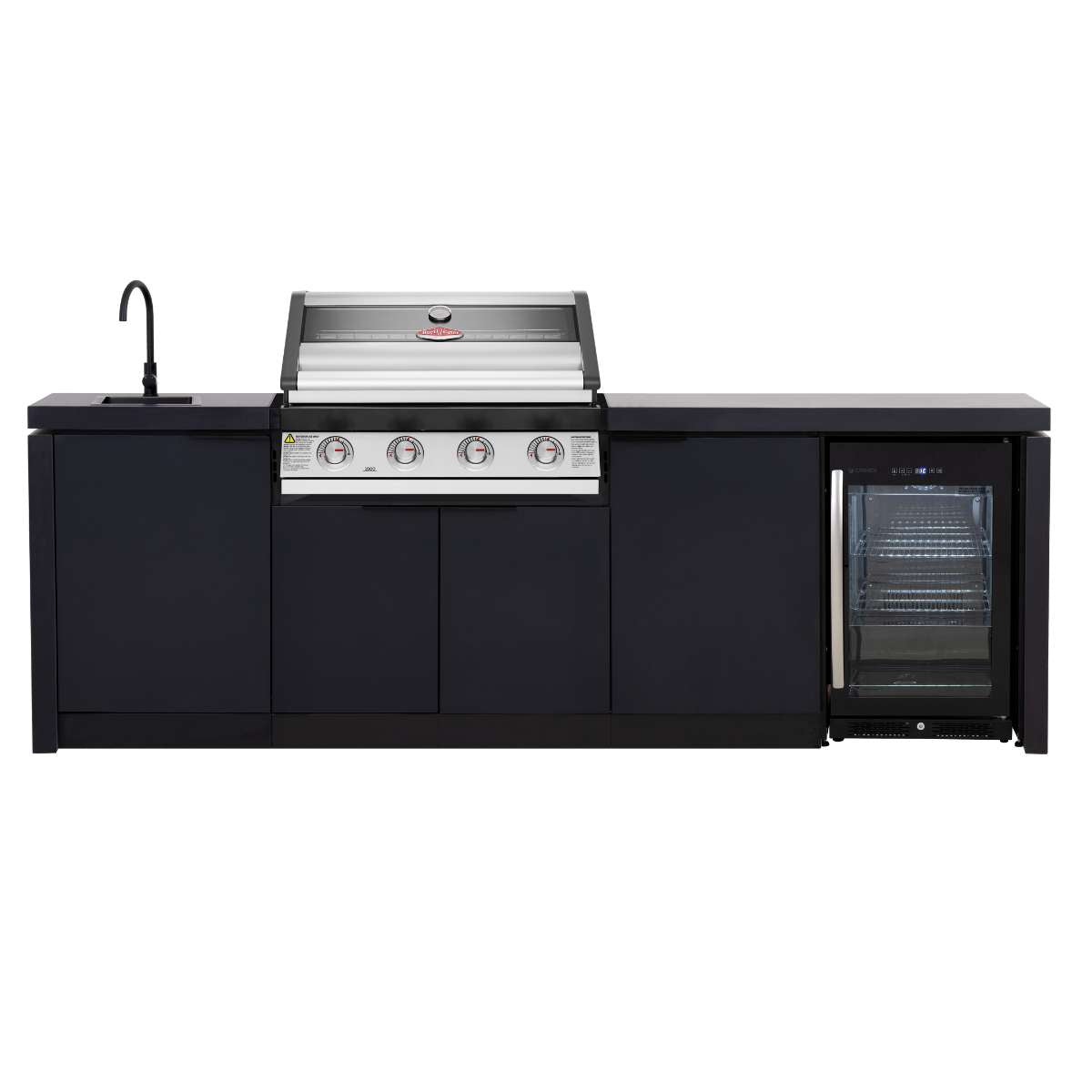 Cabinex Classic Outdoor Kitchen with BeefEater 1600S 4 Burner BBQ & Fridge (CABODK41640SAE)