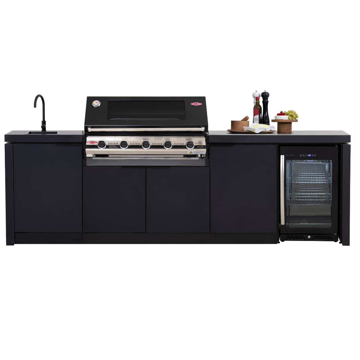 Cabinex Classic Outdoor Kitchen with BeefEater S3000E 5 Burner BBQ & Fridge (CABODK519952)