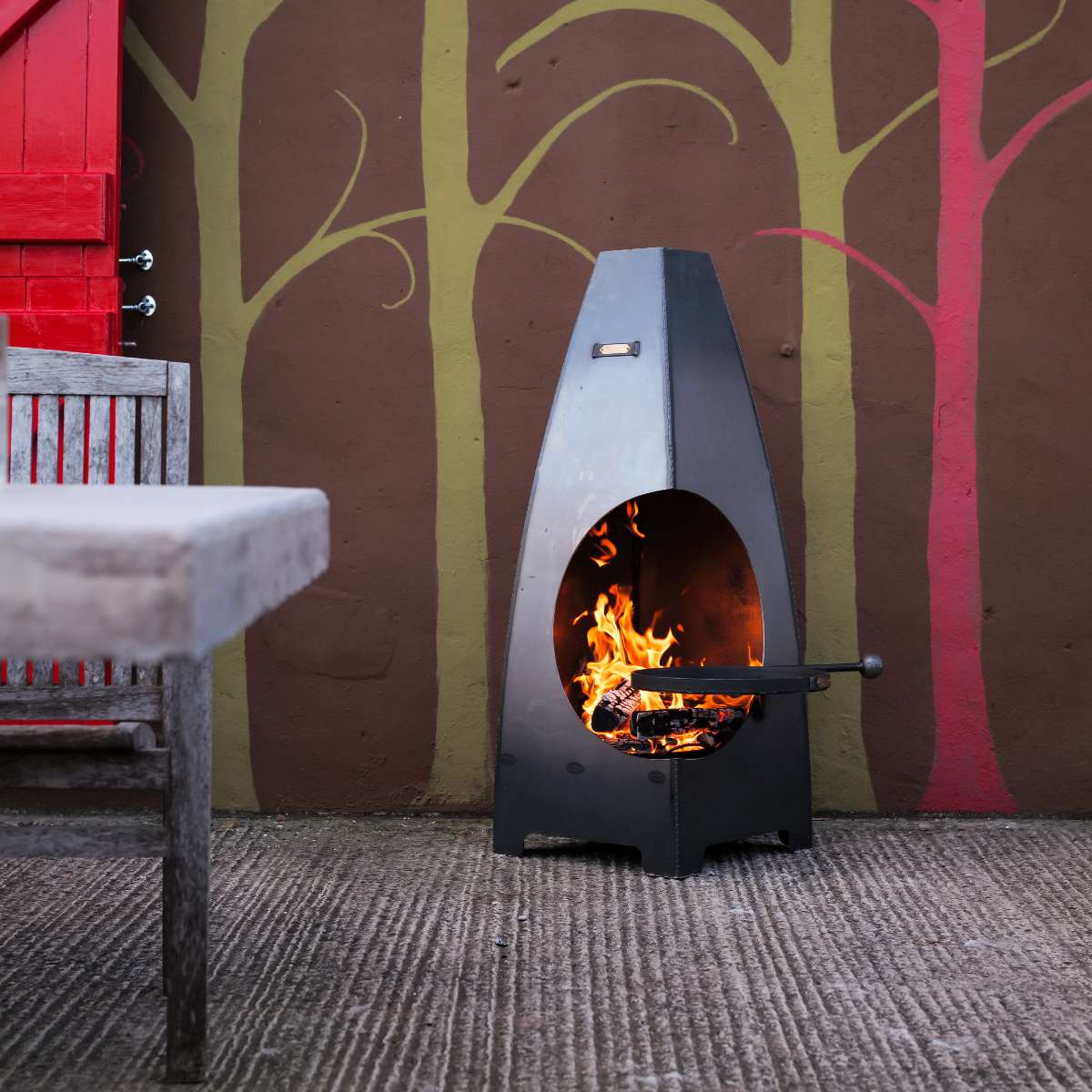 Firepits UK Circus Chiminea with Swing Arm BBQ Rack CRCSWA