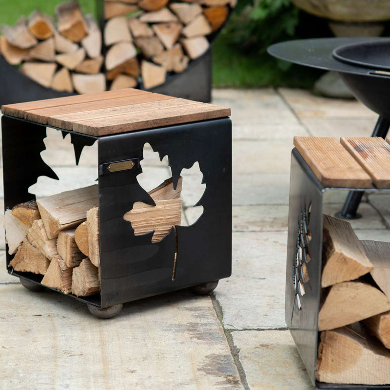 Firepits UK Log Store Seat Sycamore LGSTSSYC