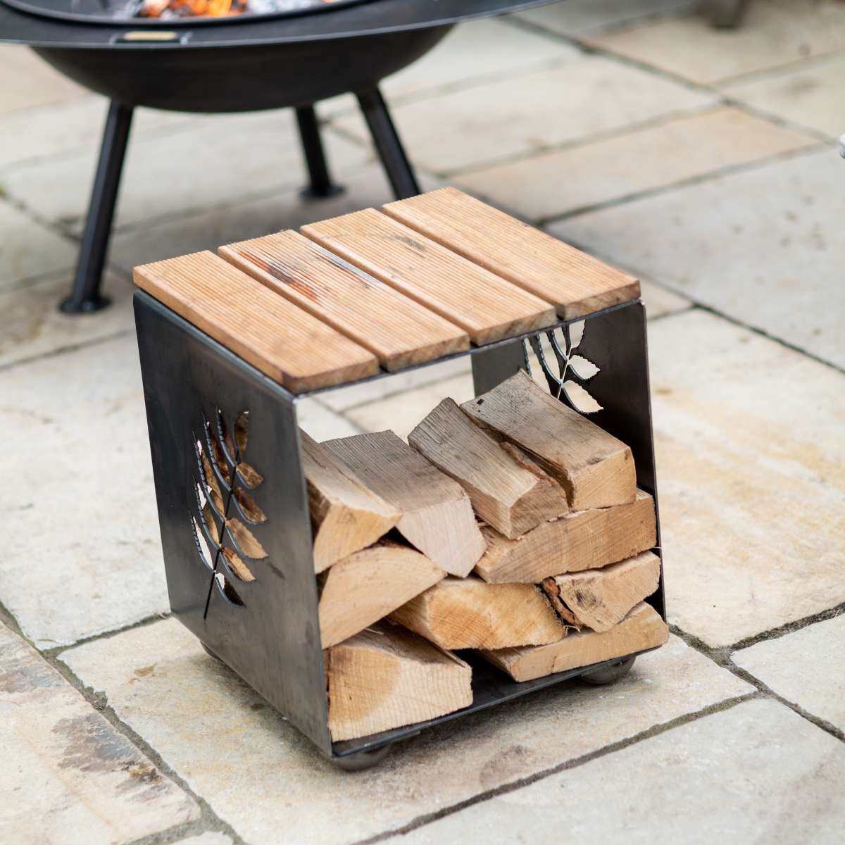 Firepits UK Log Store Seat Ash LGSTSASH