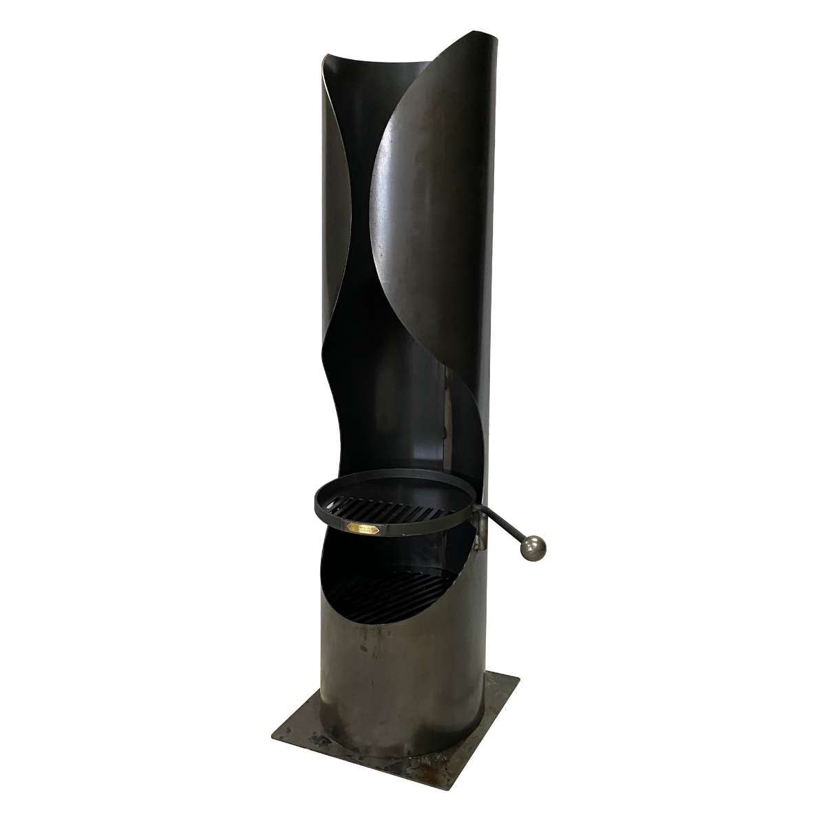 Firepits UK Curve Chiminea with Swing Arm BBQ Rack CRVSWA