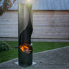 Firepits UK Curve Chiminea with Swing Arm BBQ Rack CRVSWA