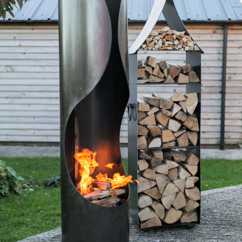 Firepits UK Curve Chiminea with Swing Arm BBQ Rack CRVSWA