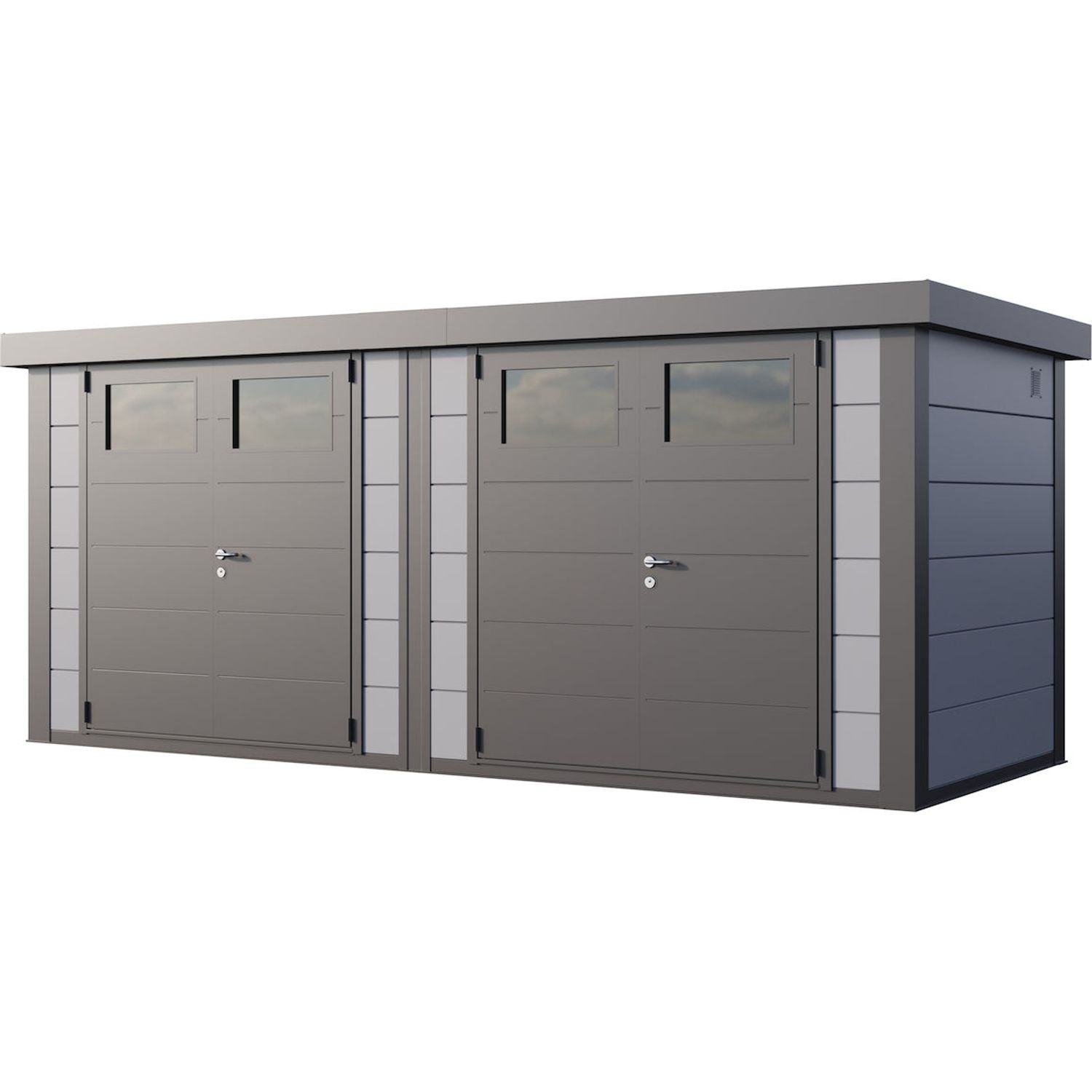 Telluria Duo 2721 Heavy Duty Metal Shed (17x7)