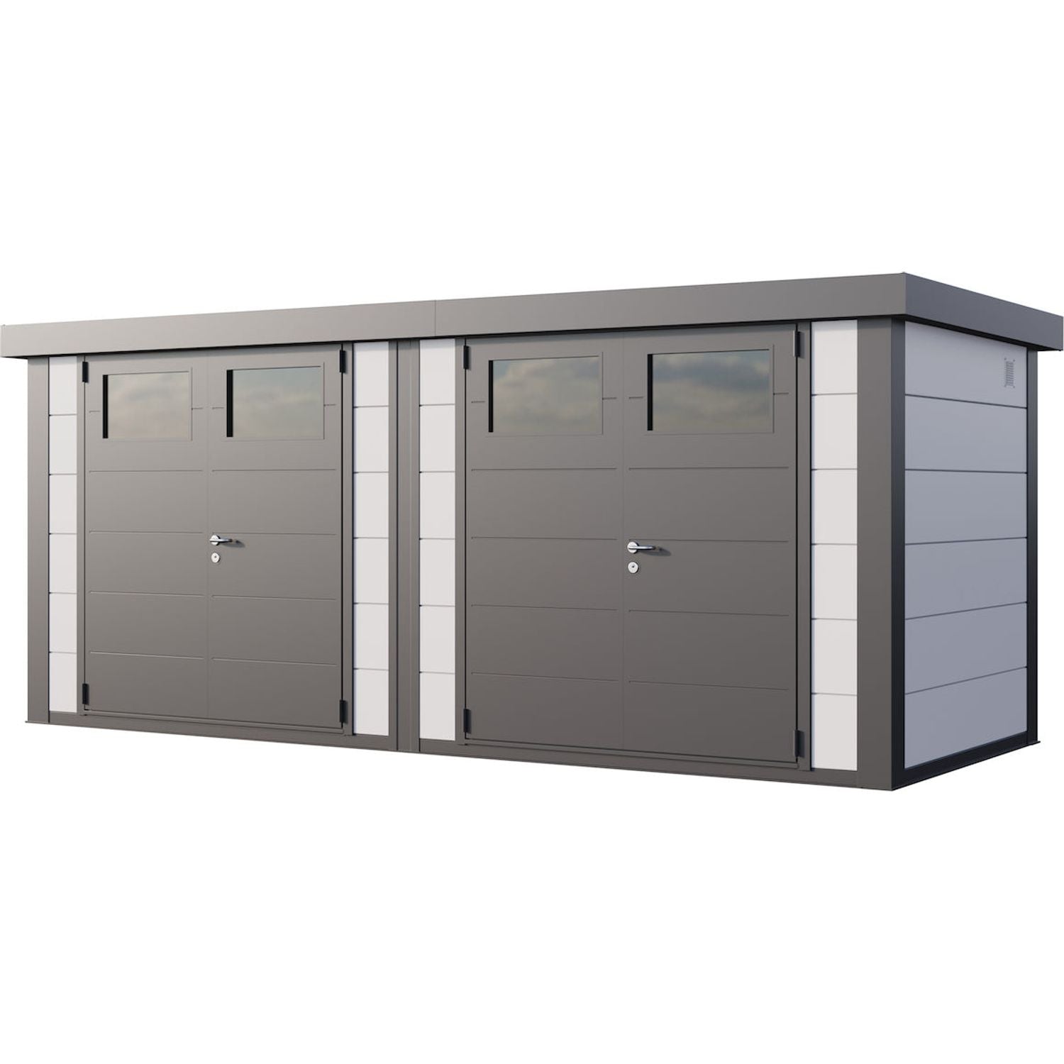 Telluria Duo 2721 Heavy Duty Metal Shed (17x7)