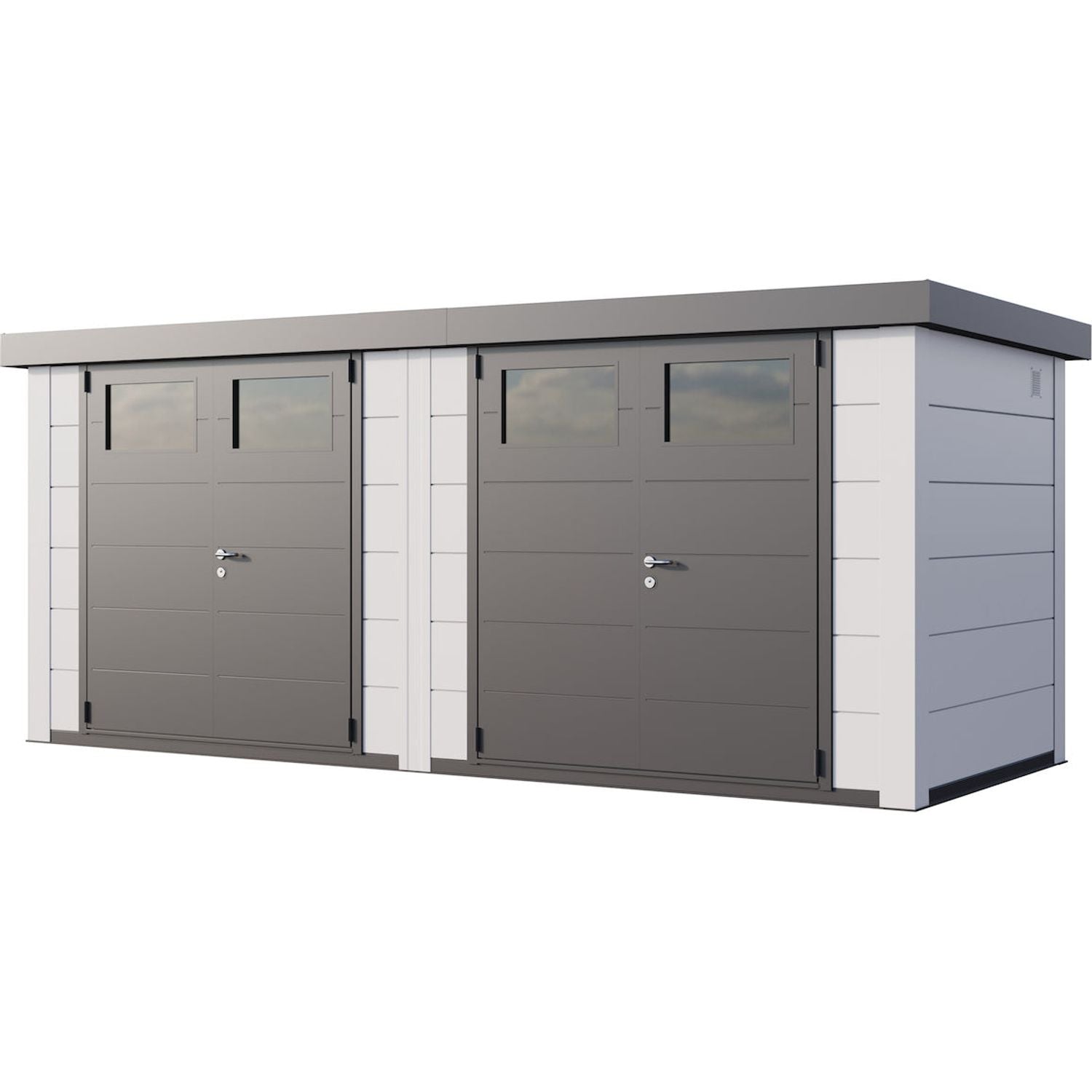 Telluria Duo 2721 Heavy Duty Metal Shed (17x7)