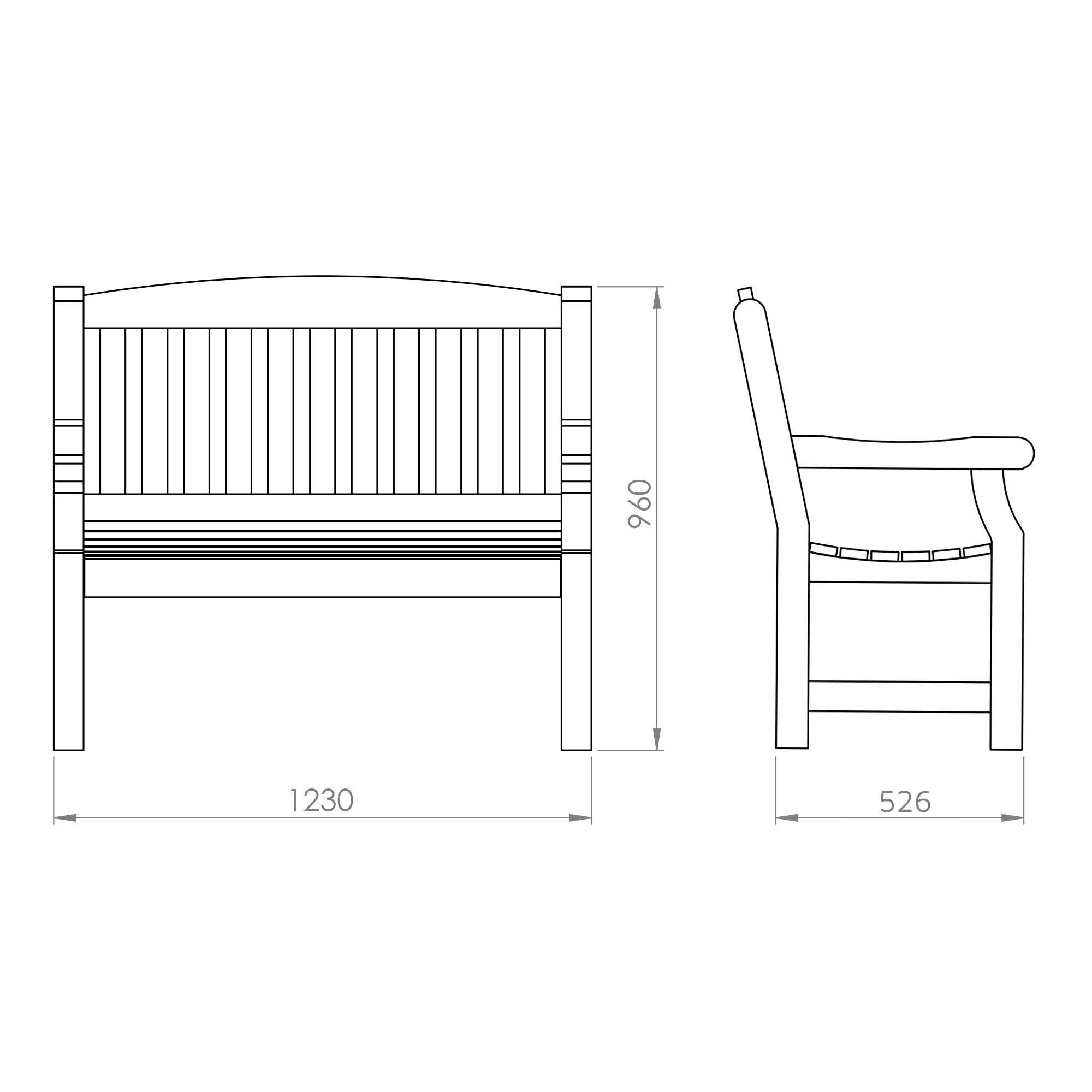 Mercia Carlton 4ft Premium Garden Bench (ESDXL21PT054 - EAN 5029442019987)