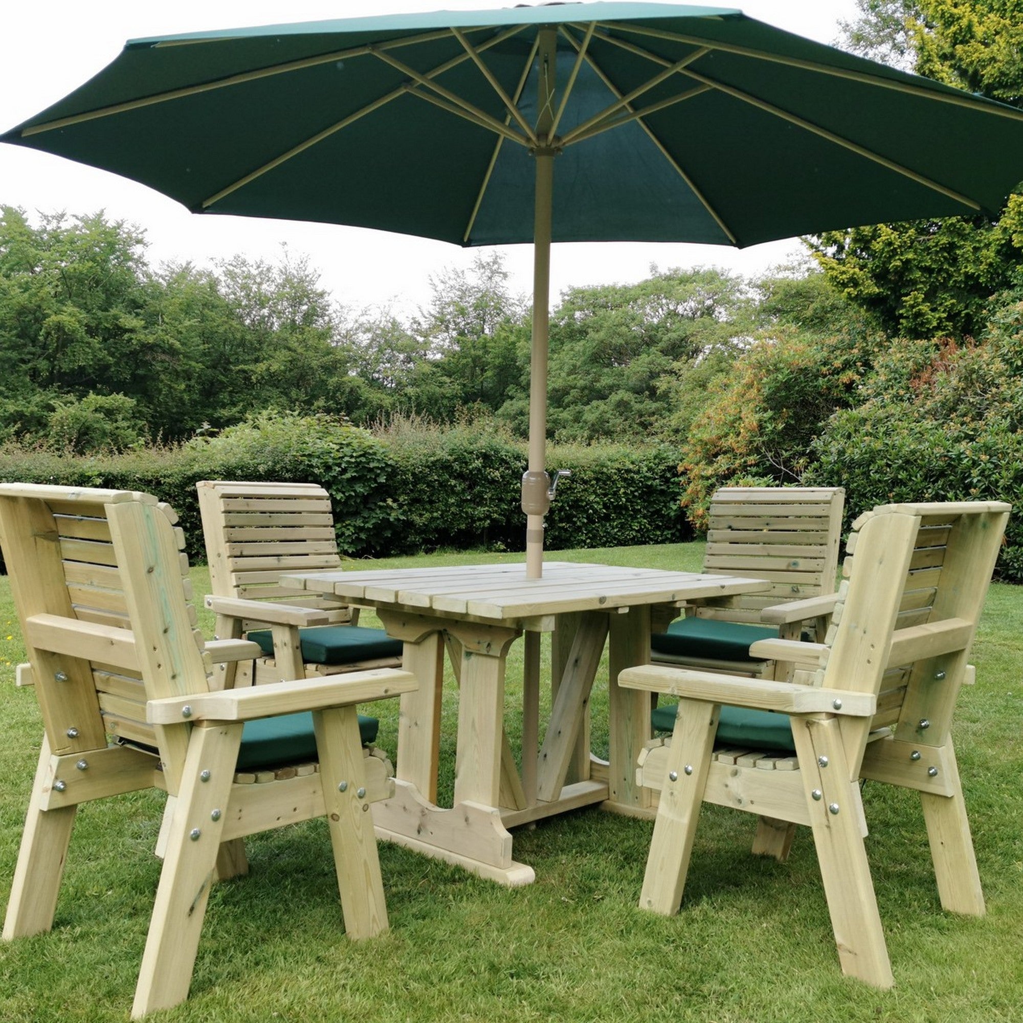 Churnet Valley Ergo 4 Seat Table Set With 4 Chairs ET101 9145341341502