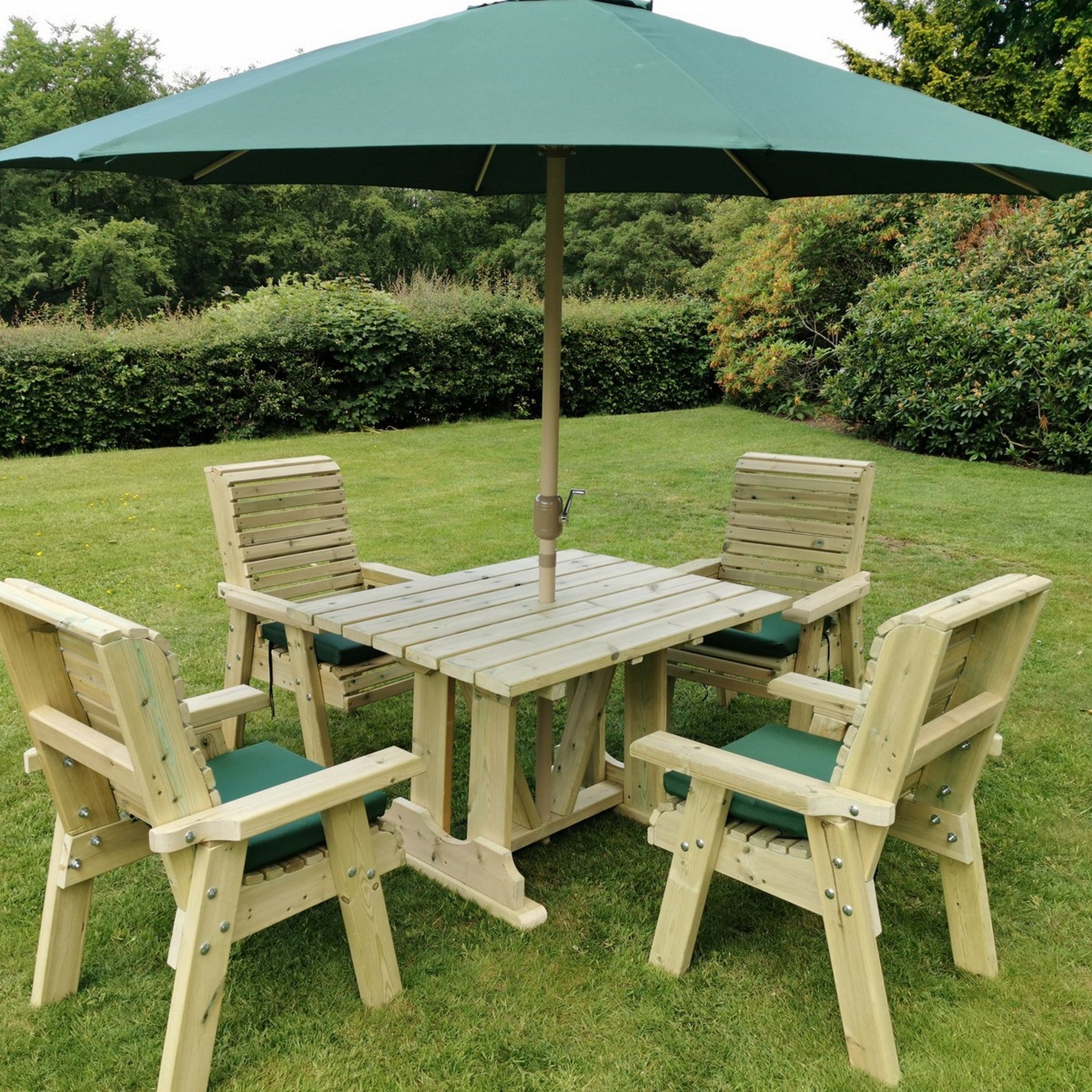 Churnet Valley Ergo 4 Seat Table Set With 4 Chairs ET101 9145341341502