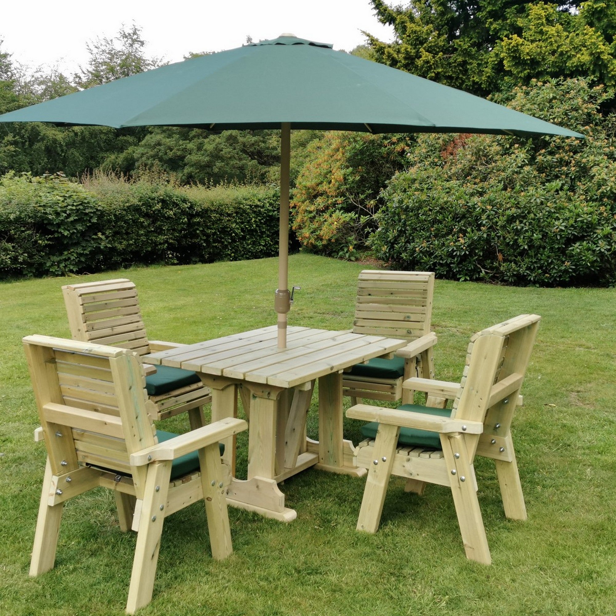 Churnet Valley Ergo 4 Seat Table Set With 4 Chairs ET101 9145341341502