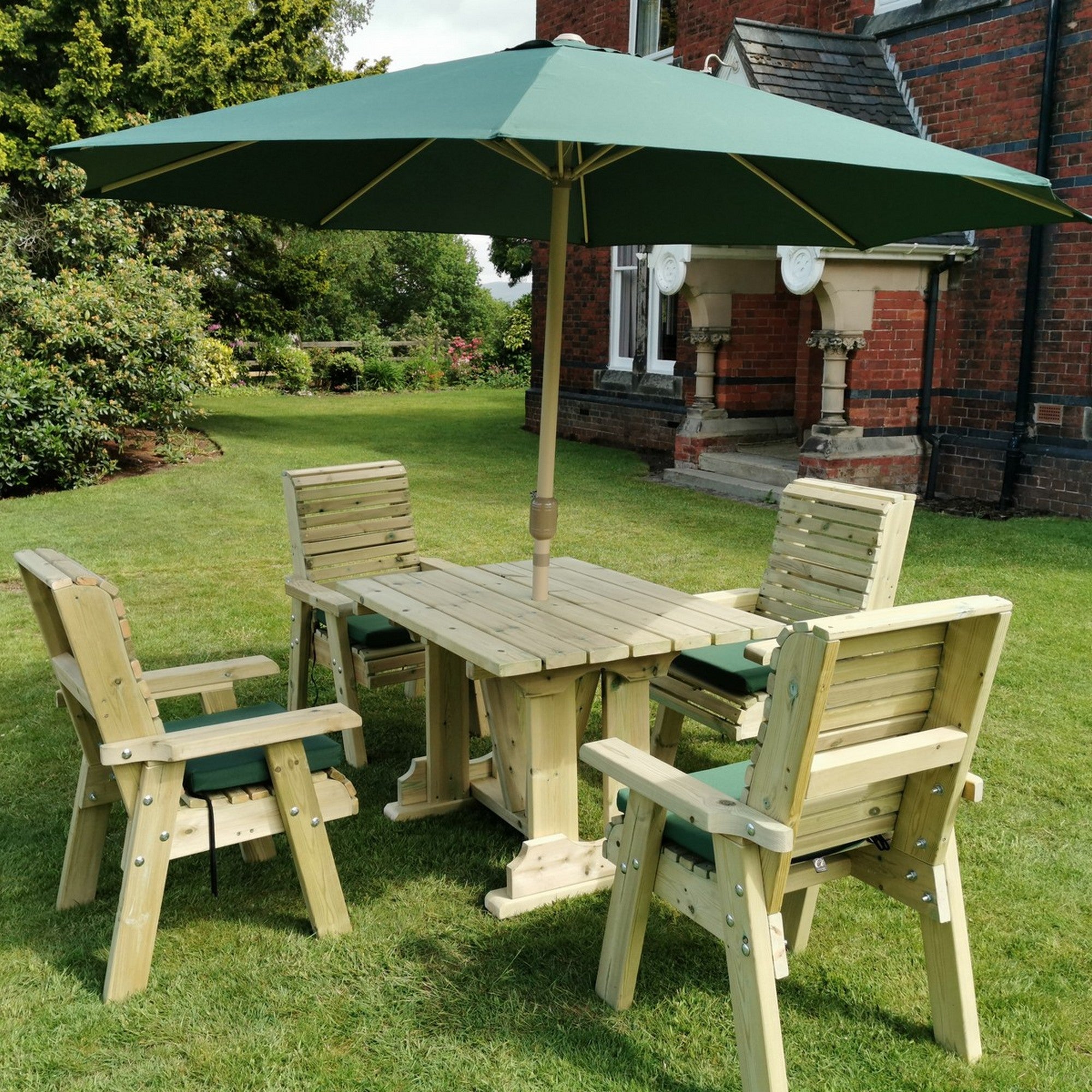 Churnet Valley Ergo 4 Seat Table Set With 4 Chairs ET101 9145341341502