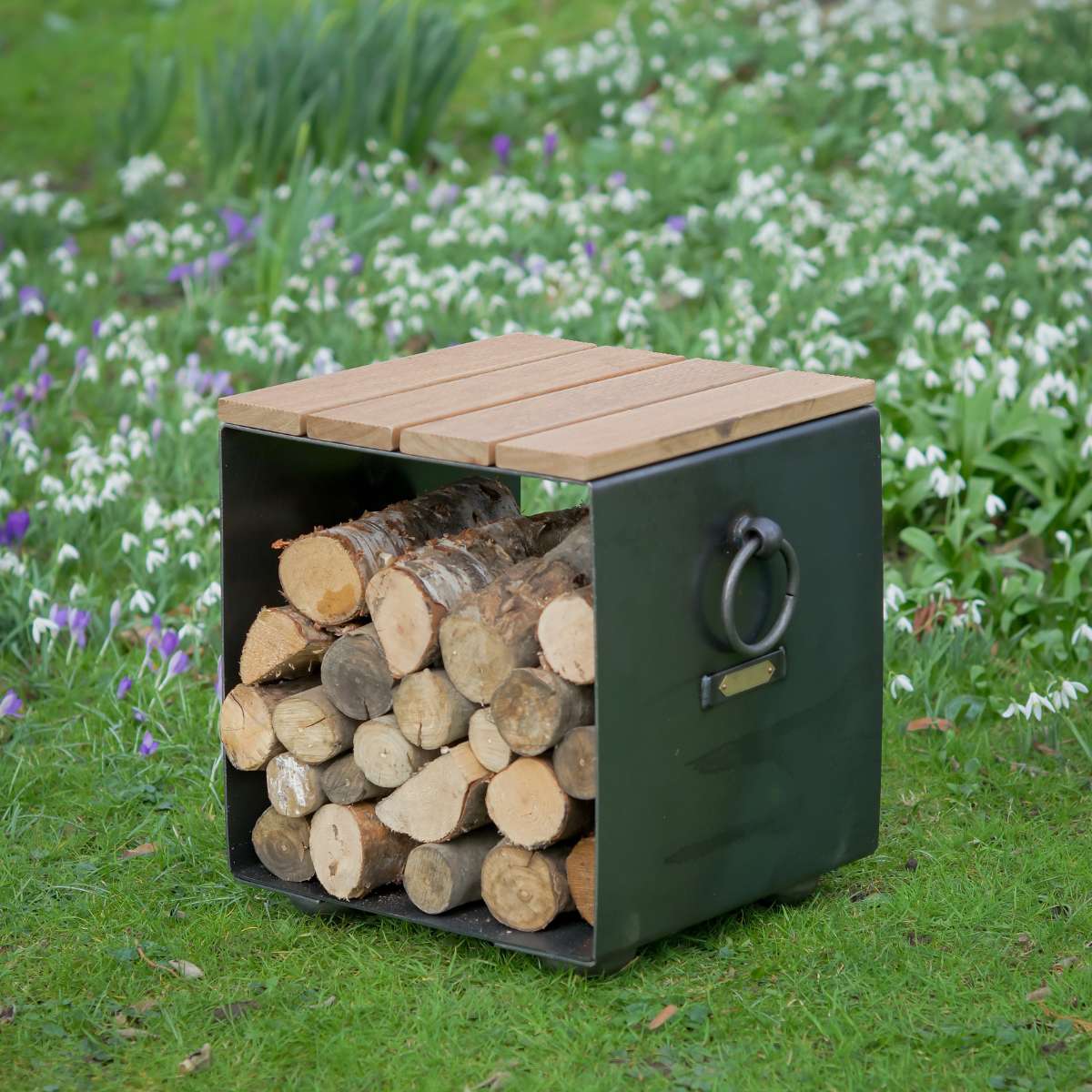 Firepits UK Log Store Seat Plain LGSTS