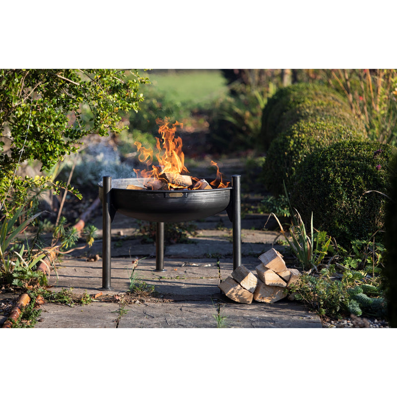 Firepits UK Legs Eleven with Swing Arm BBQ Rack 70cm Fire Pit Collection (up to 8 people) LGVN70SWA