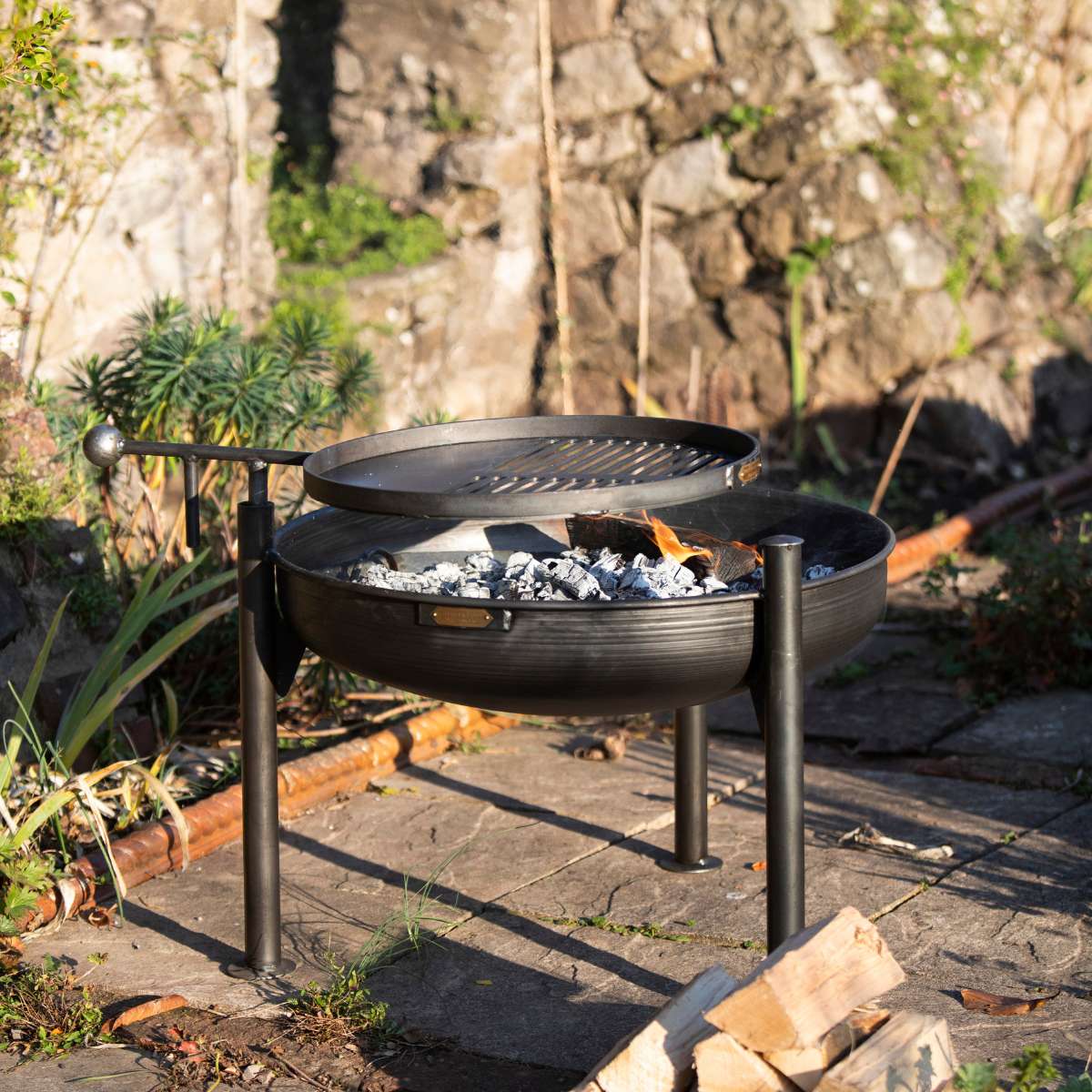 Firepits UK Legs Eleven with Swing Arm BBQ Rack Fire Pit Collection