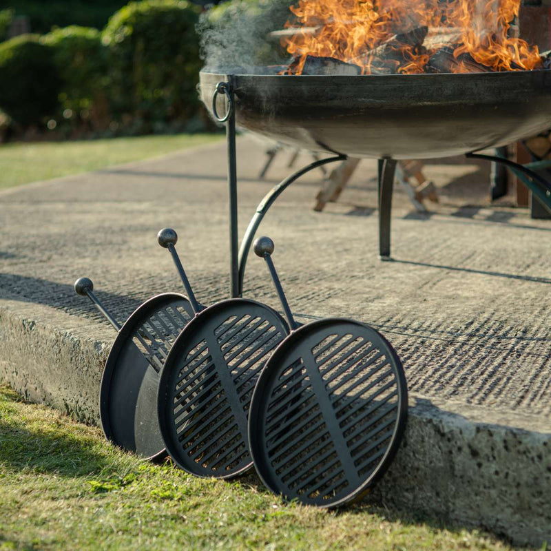 Firepits UK Plain Jane Fire Pit with Four Swing Arm BBQ Racks 120cm PLJ120SWA/4