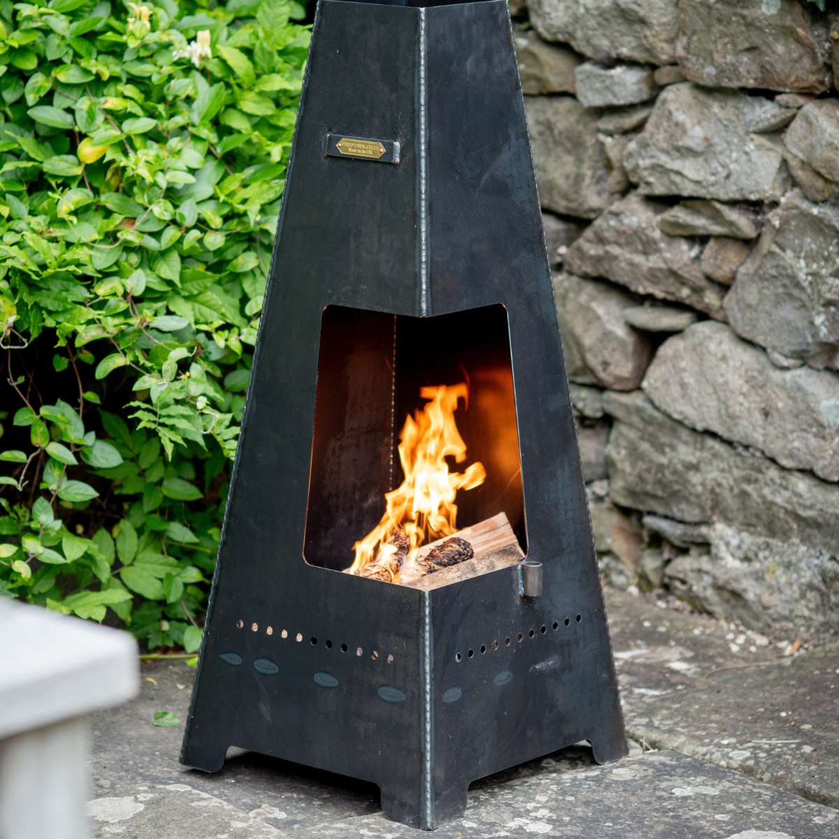 Firepits UK Piazza Junior Chiminea with Swing Arm BBQ Rack JPZZSWA