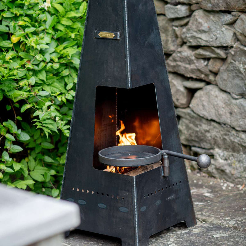 Firepits UK Piazza Junior Chiminea with Swing Arm BBQ Rack JPZZSWA