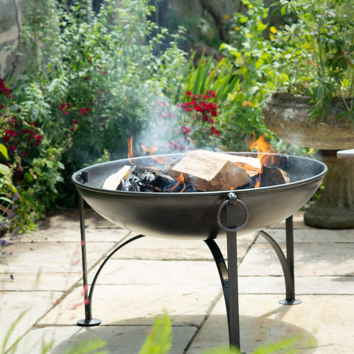 Firepits UK Plain Jane with Swing Arm BBQ Rack