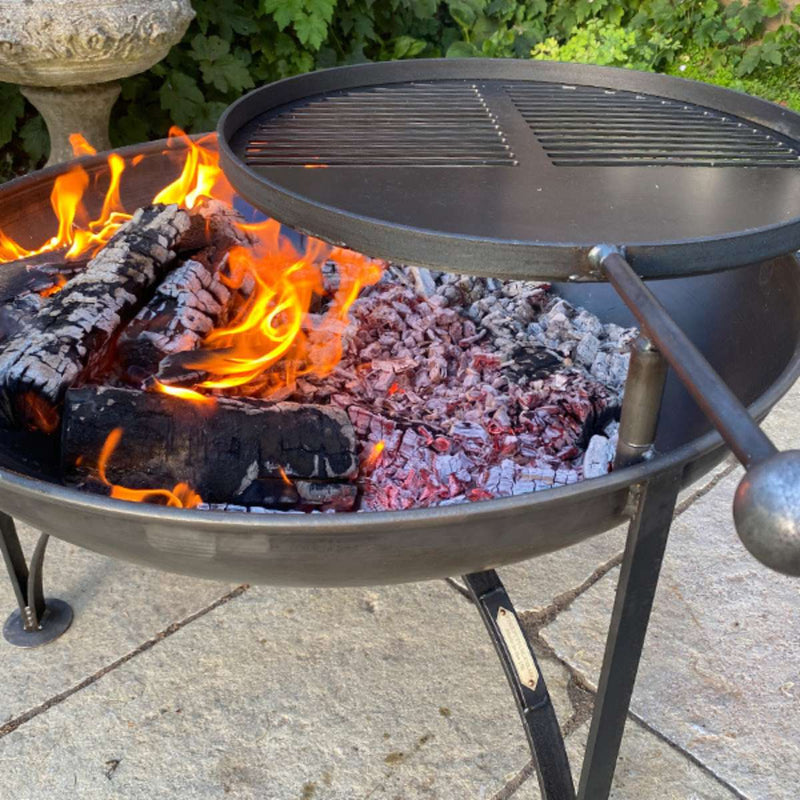 Firepits UK Plain Jane with Swing Arm BBQ Rack