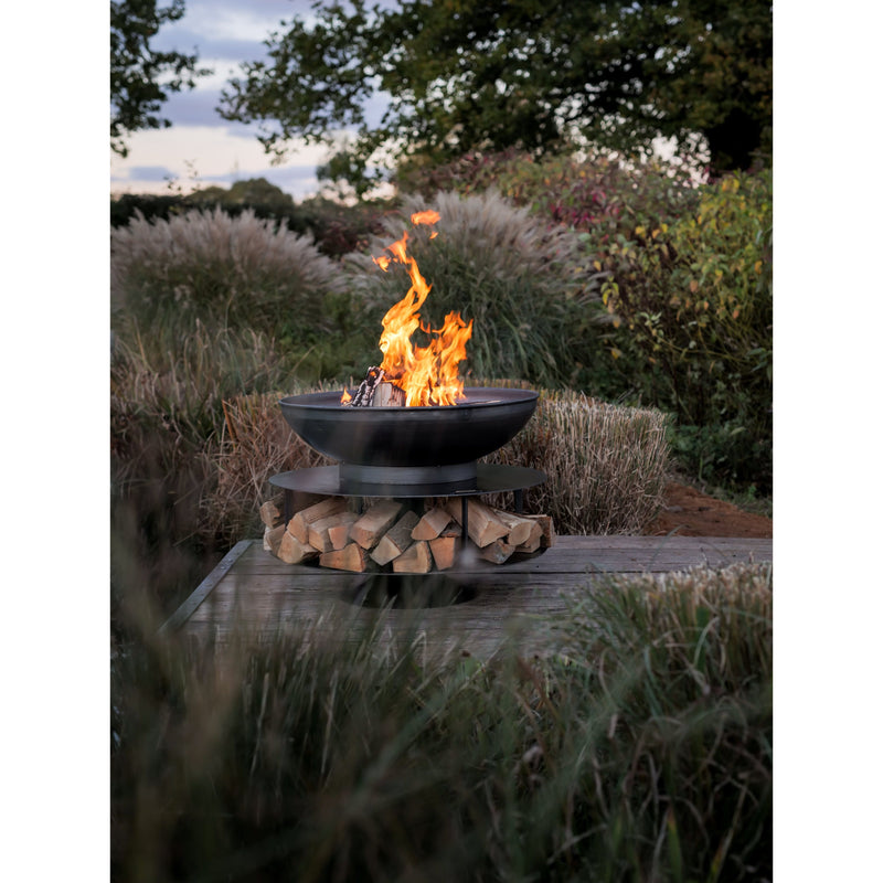 Firepits UK Ring of Logs with Swing Arm BBQ Rack 90cm ROL90SWA