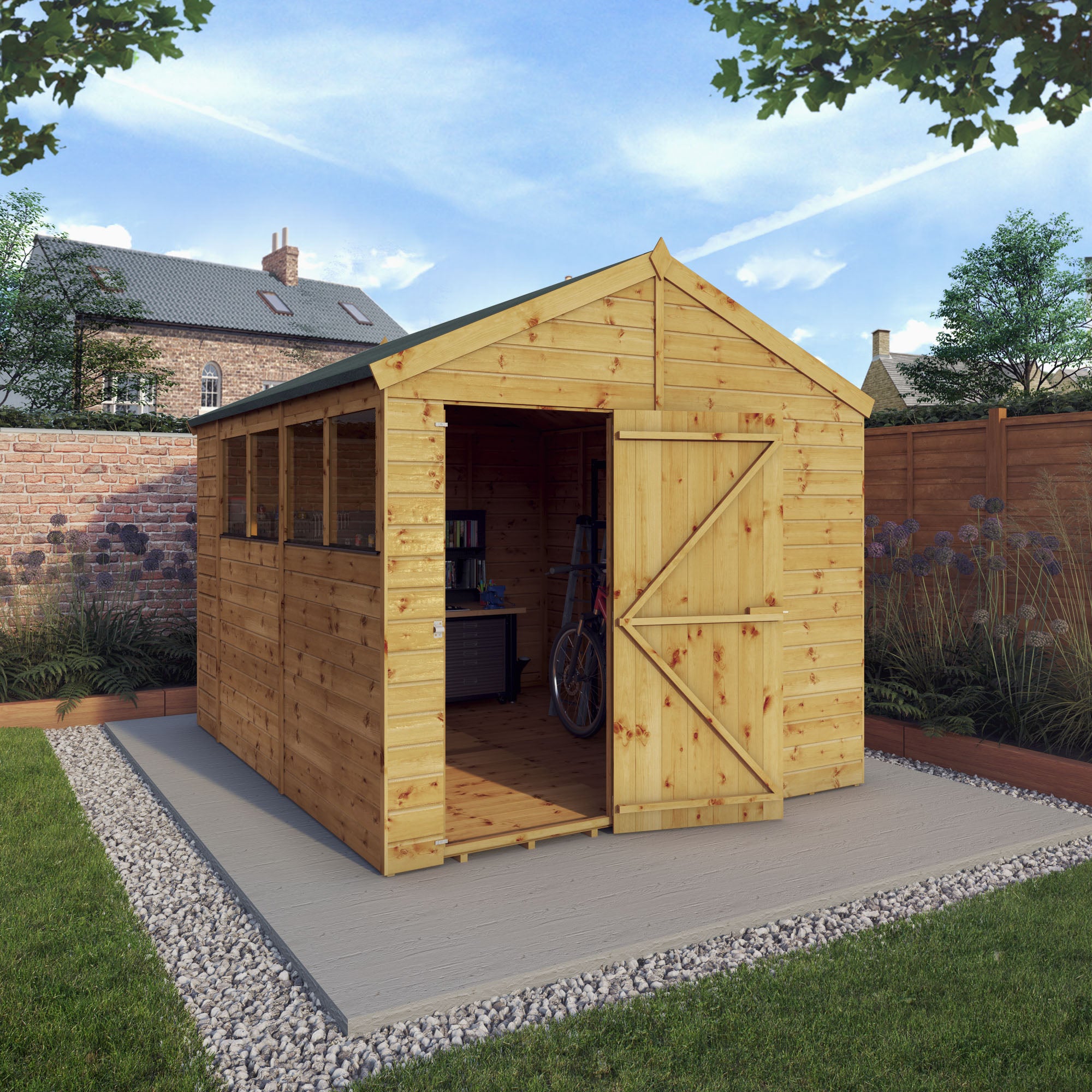 Mercia Shiplap Apex Shed (10x8) (SI-001-003-0166 - EAN 5029442006574)